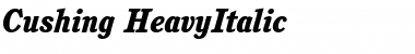 Cushing HeavyItalic Font