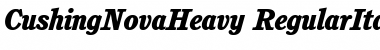 CushingNovaHeavy RegularItalic Font