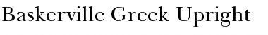 BaskervilleGreek Upright Font