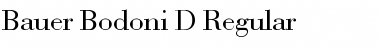 Bauer Bodoni D Regular Font