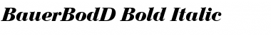 BauerBodD Bold Italic Font