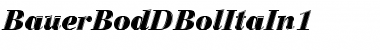 BauerBodDBolItaIn1 Font