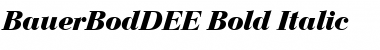 BauerBodDEE Bold Italic Font