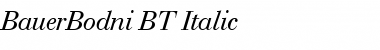 BauerBodni BT Italic Font