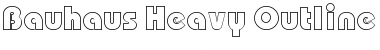 Bauhaus Heavy Outline Font