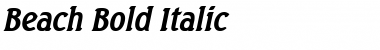 Beach Bold Italic Font