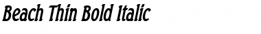 Beach Thin Bold Italic Font
