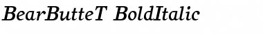 BearButteT BoldItalic Font