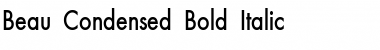 Beau-Condensed Bold Italic Font