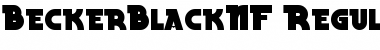 BeckerBlackNF Regular Font