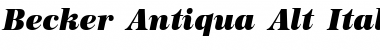 Becker Antiqua Alt Italic Font