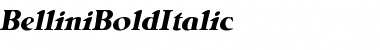 BelliniBoldItalic Regular Font
