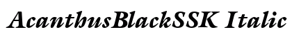 AcanthusBlackSSK Italic Preview