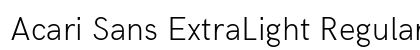 Acari Sans ExtraLight Regular preview