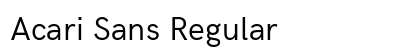 Acari Sans Regular preview