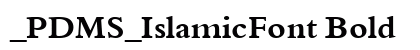 _PDMS_IslamicFont Bold preview