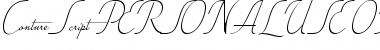 Conture Script PERSONAL USE Font