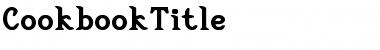 Cookbook Title Font