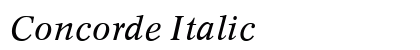 Concorde Italic preview