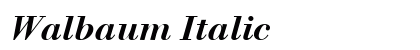 Walbaum Italic Preview