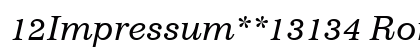 12Impressum**13134 RomanItalic preview