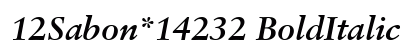 12Sabon*14232 BoldItalic preview