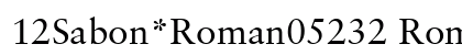 12Sabon*Roman05232 Roman preview