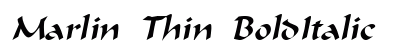 Marlin Thin BoldItalic preview
