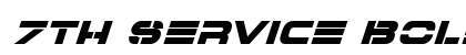 7th Service Bold Italic Bold Italic preview
