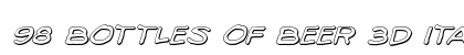 98 Bottles of Beer 3D Italic Italic preview