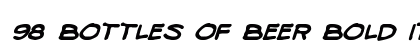 98 Bottles of Beer Bold Italic Bold Italic preview