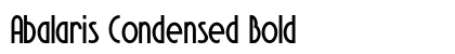 Abalaris Condensed Bold Preview