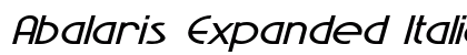 Abalaris Expanded Italic Preview