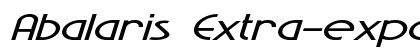 Abalaris Extra-expanded Italic preview
