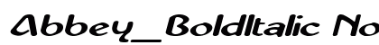 Abbey_BoldItalic Normal preview