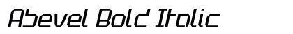 Abevel Bold Italic preview