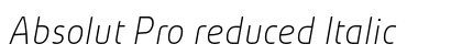 Absolut Pro reduced Italic Preview