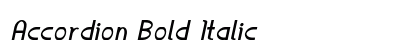 Accordion Bold Italic preview