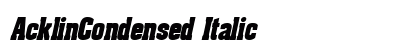 AcklinCondensed Italic Preview