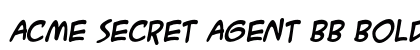 ACME Secret Agent BB Bold Italic preview