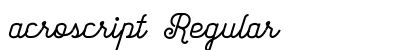 acroscript Regular preview