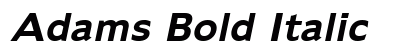 Adams Bold Italic Preview