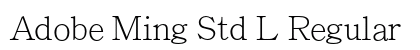 Adobe Ming Std L Regular preview