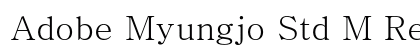 Adobe Myungjo Std M Regular preview
