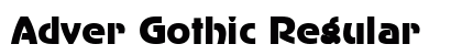 Adver Gothic Regular Preview