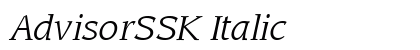 AdvisorSSK Italic Preview