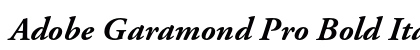Adobe Garamond Pro Bold Italic Preview