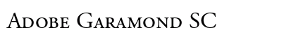 Adobe Garamond SC Preview