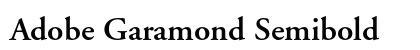 Adobe Garamond Semibold Preview