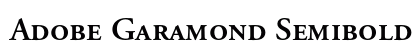 Adobe Garamond Semibold SC Preview